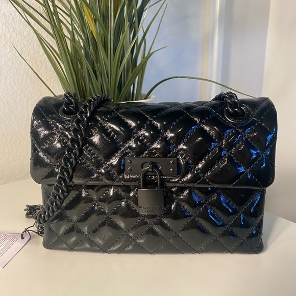 NWT Kurt Geiger Patent Leather Brixton Drench Bag - Picture 11 of 13